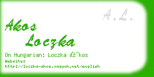 akos loczka business card